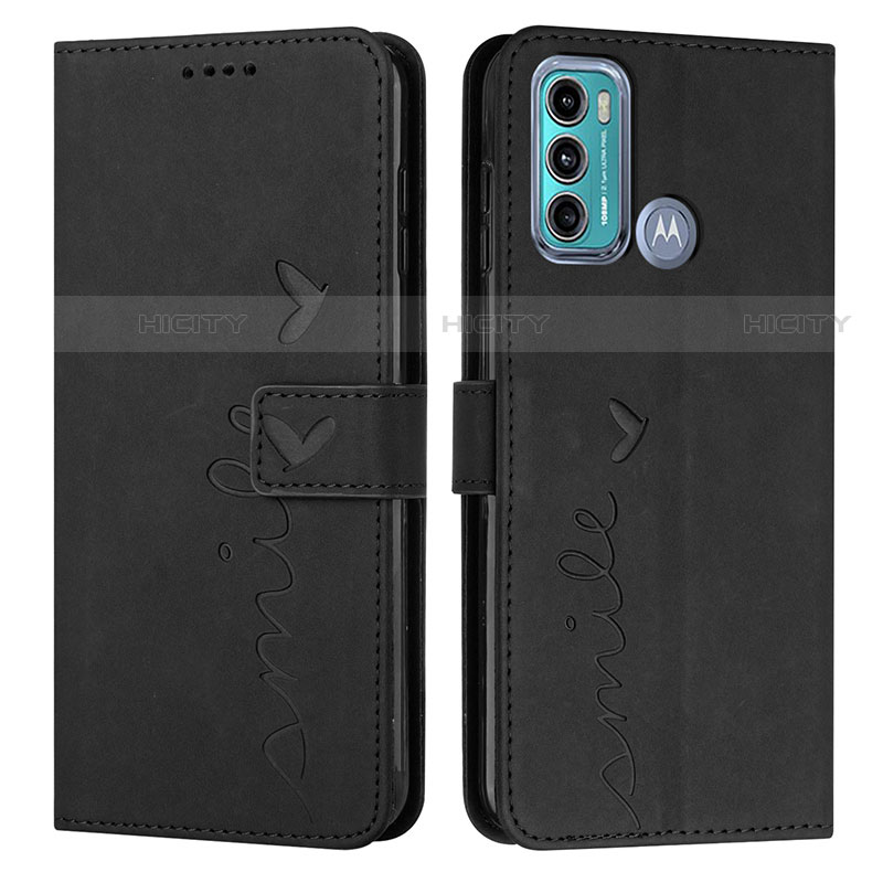 Custodia Portafoglio In Pelle Cover con Supporto Y03X per Motorola Moto G60 Nero