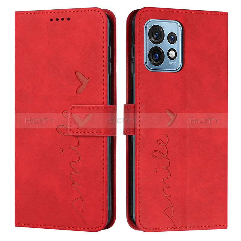 Custodia Portafoglio In Pelle Cover con Supporto Y03X per Motorola Moto X40 5G Rosso