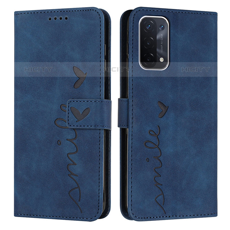 Custodia Portafoglio In Pelle Cover con Supporto Y03X per OnePlus Nord N200 5G Blu