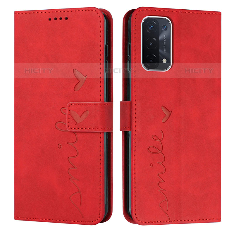 Custodia Portafoglio In Pelle Cover con Supporto Y03X per OnePlus Nord N200 5G Rosso