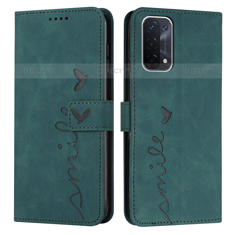 Custodia Portafoglio In Pelle Cover con Supporto Y03X per OnePlus Nord N200 5G Verde