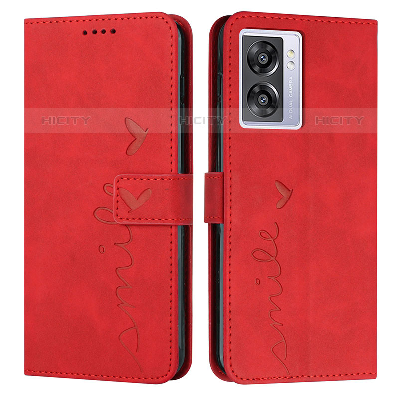 Custodia Portafoglio In Pelle Cover con Supporto Y03X per OnePlus Nord N300 5G Rosso