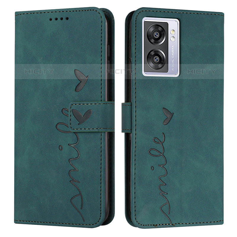 Custodia Portafoglio In Pelle Cover con Supporto Y03X per OnePlus Nord N300 5G Verde