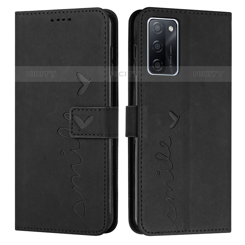 Custodia Portafoglio In Pelle Cover con Supporto Y03X per Oppo A55S 5G Nero