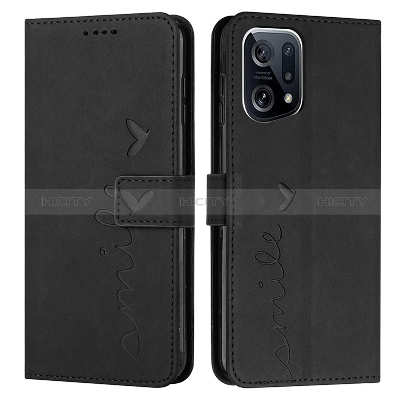 Custodia Portafoglio In Pelle Cover con Supporto Y03X per Oppo Find X5 5G