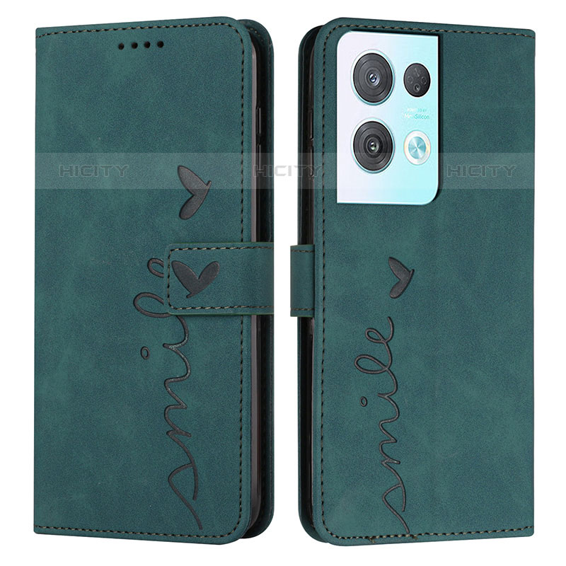 Custodia Portafoglio In Pelle Cover con Supporto Y03X per Oppo Reno8 Pro 5G