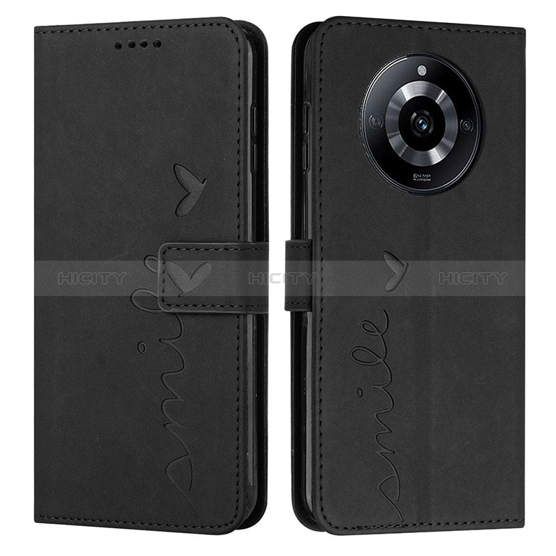 Custodia Portafoglio In Pelle Cover con Supporto Y03X per Realme 11 Pro+ Plus 5G Nero