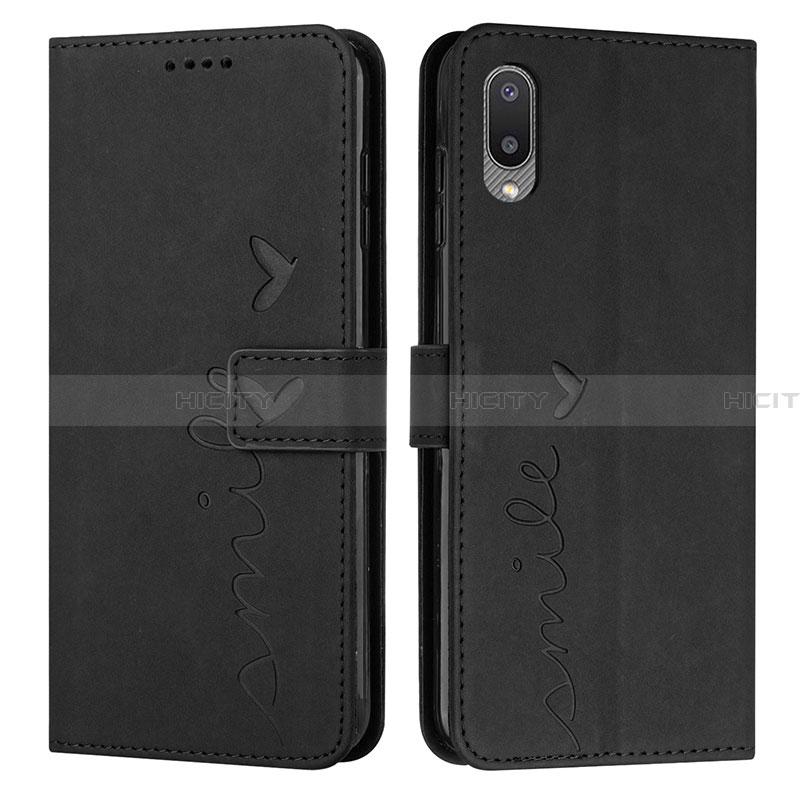 Custodia Portafoglio In Pelle Cover con Supporto Y03X per Samsung Galaxy A02 Nero