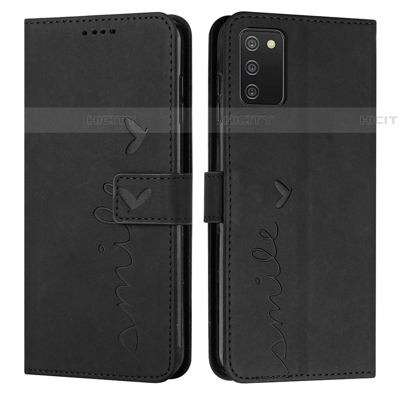 Custodia Portafoglio In Pelle Cover con Supporto Y03X per Samsung Galaxy A03s Nero