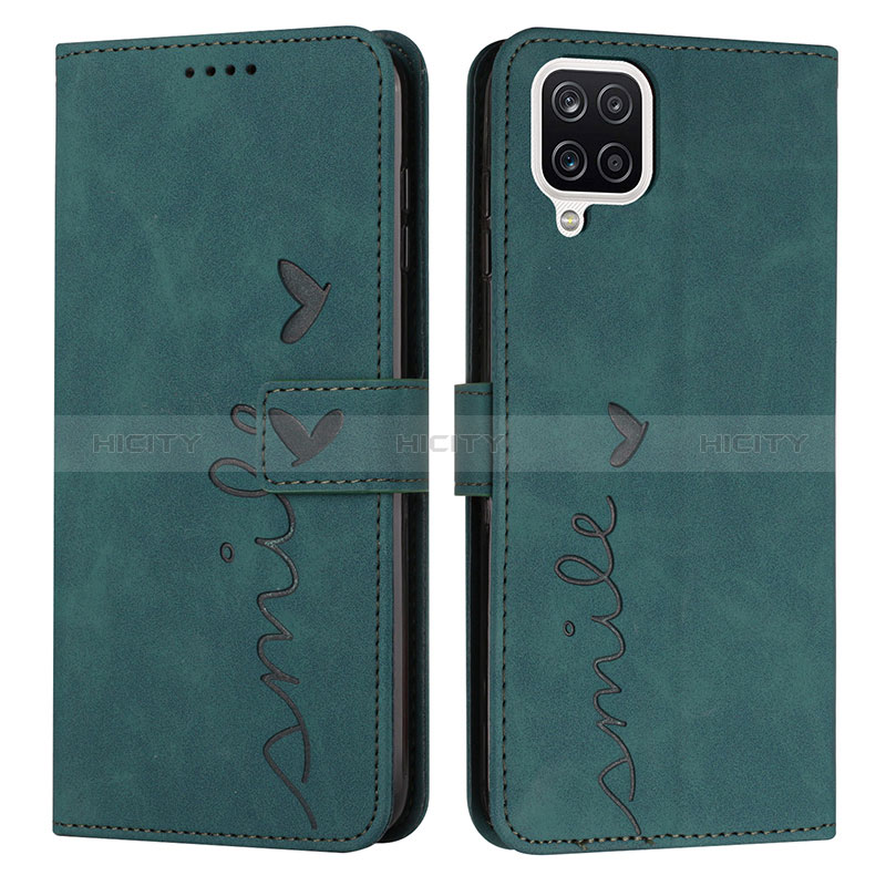 Custodia Portafoglio In Pelle Cover con Supporto Y03X per Samsung Galaxy A12 5G Verde