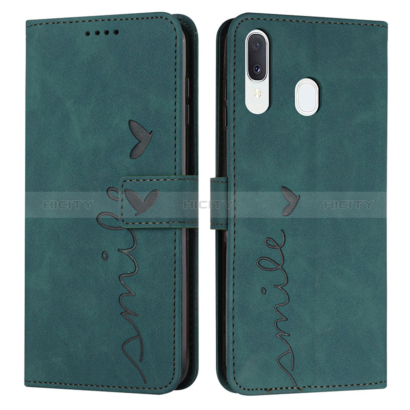 Custodia Portafoglio In Pelle Cover con Supporto Y03X per Samsung Galaxy A20