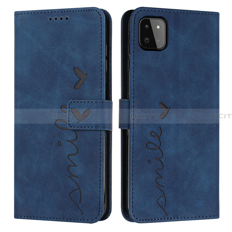 Custodia Portafoglio In Pelle Cover con Supporto Y03X per Samsung Galaxy A22 5G Blu