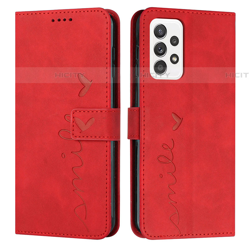 Custodia Portafoglio In Pelle Cover con Supporto Y03X per Samsung Galaxy A52 5G Rosso