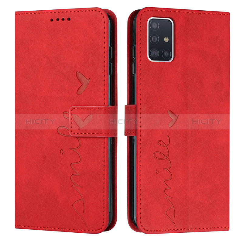 Custodia Portafoglio In Pelle Cover con Supporto Y03X per Samsung Galaxy A71 5G Rosso