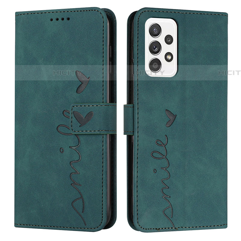 Custodia Portafoglio In Pelle Cover con Supporto Y03X per Samsung Galaxy A72 5G Verde