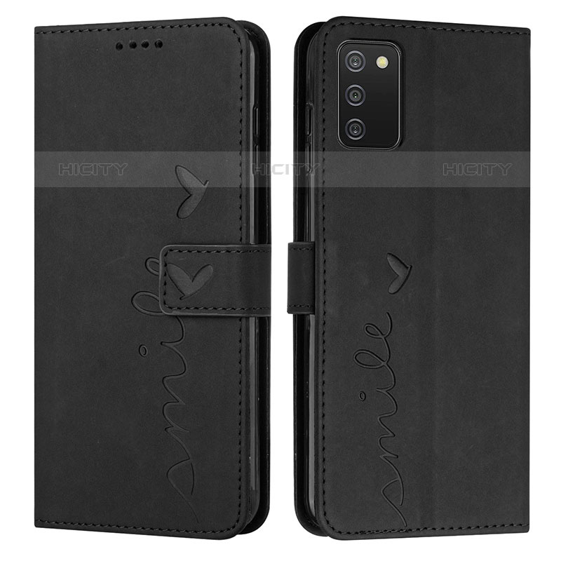 Custodia Portafoglio In Pelle Cover con Supporto Y03X per Samsung Galaxy M02s Nero