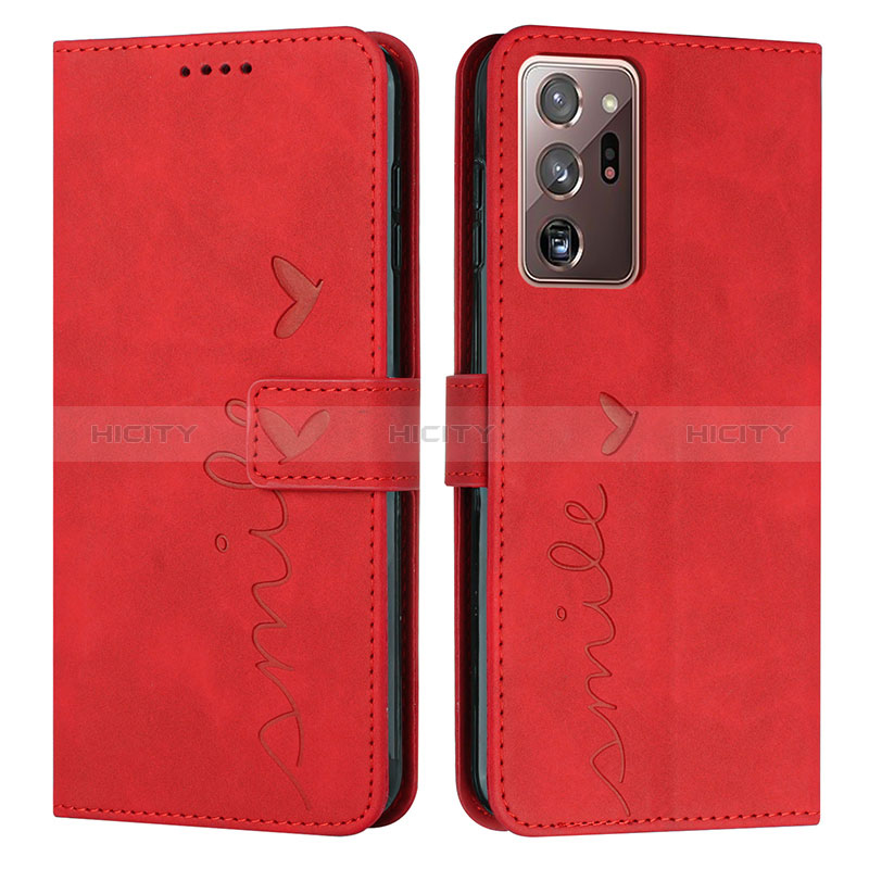 Custodia Portafoglio In Pelle Cover con Supporto Y03X per Samsung Galaxy Note 20 Ultra 5G Rosso