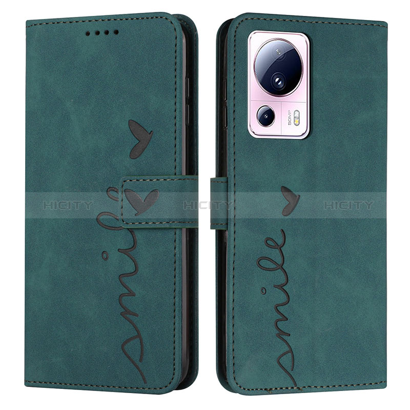 Custodia Portafoglio In Pelle Cover con Supporto Y03X per Xiaomi Civi 2 5G Verde