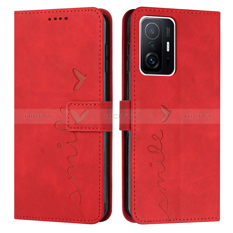 Custodia Portafoglio In Pelle Cover con Supporto Y03X per Xiaomi Mi 11T 5G Rosso