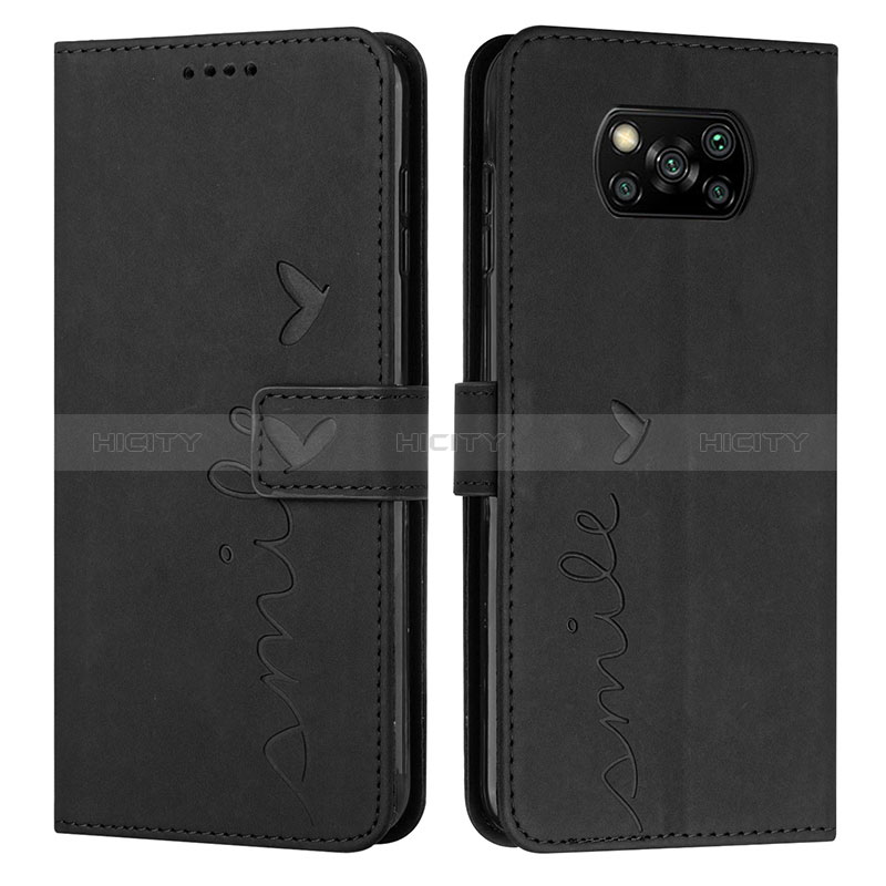 Custodia Portafoglio In Pelle Cover con Supporto Y03X per Xiaomi Poco X3 NFC Nero