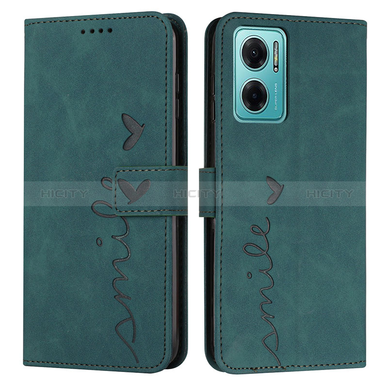 Custodia Portafoglio In Pelle Cover con Supporto Y03X per Xiaomi Redmi 11 Prime 5G Verde