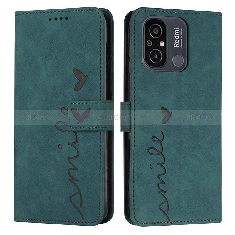 Custodia Portafoglio In Pelle Cover con Supporto Y03X per Xiaomi Redmi 11A 4G Verde