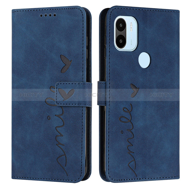 Custodia Portafoglio In Pelle Cover con Supporto Y03X per Xiaomi Redmi A1 Plus Blu