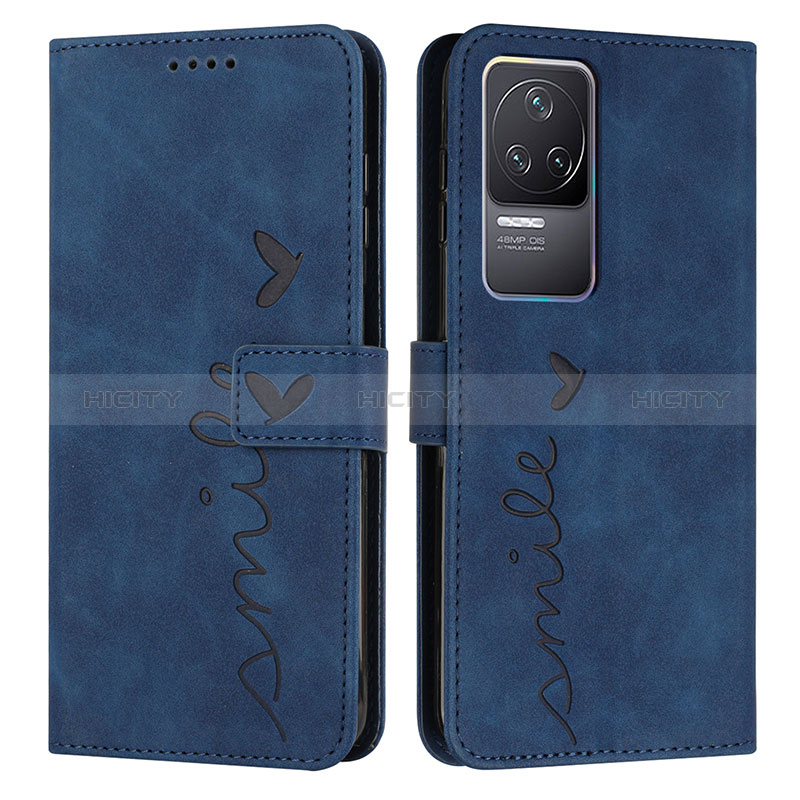 Custodia Portafoglio In Pelle Cover con Supporto Y03X per Xiaomi Redmi K50 5G Blu