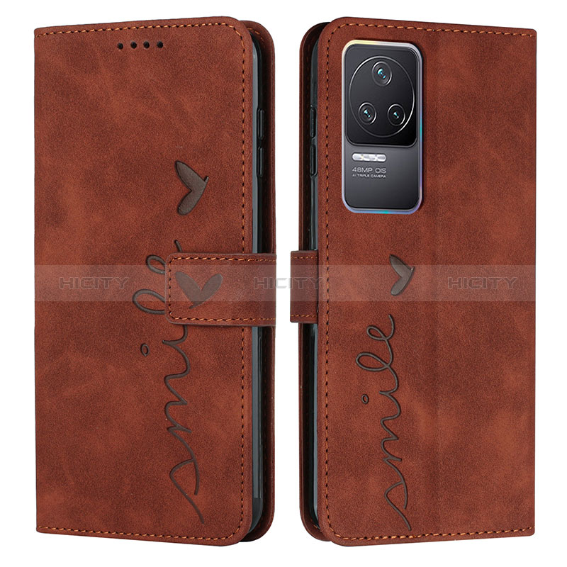 Custodia Portafoglio In Pelle Cover con Supporto Y03X per Xiaomi Redmi K50 5G Marrone