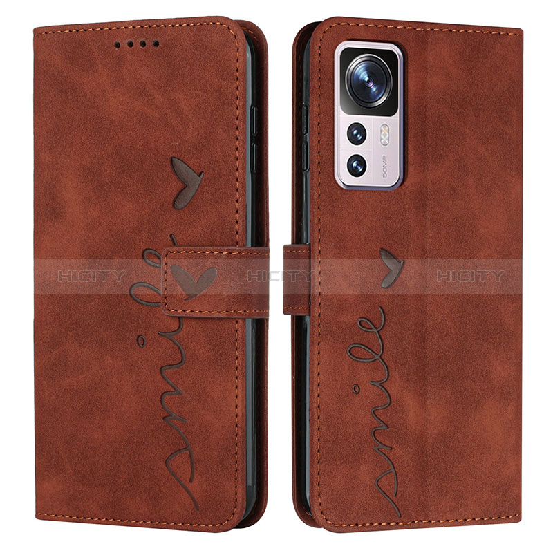 Custodia Portafoglio In Pelle Cover con Supporto Y03X per Xiaomi Redmi K50 Ultra 5G Marrone