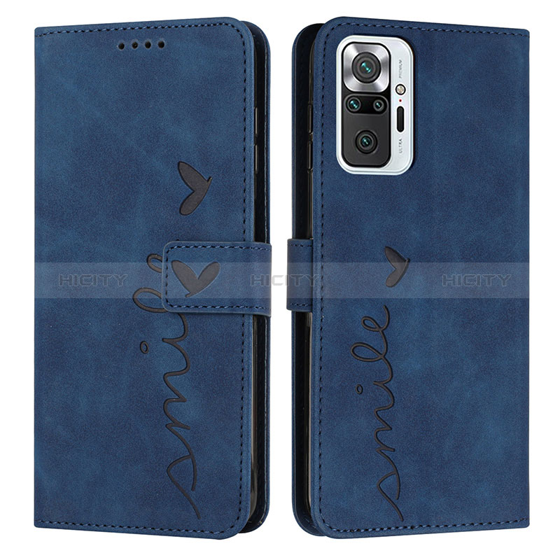 Custodia Portafoglio In Pelle Cover con Supporto Y03X per Xiaomi Redmi Note 10 Pro 4G Blu