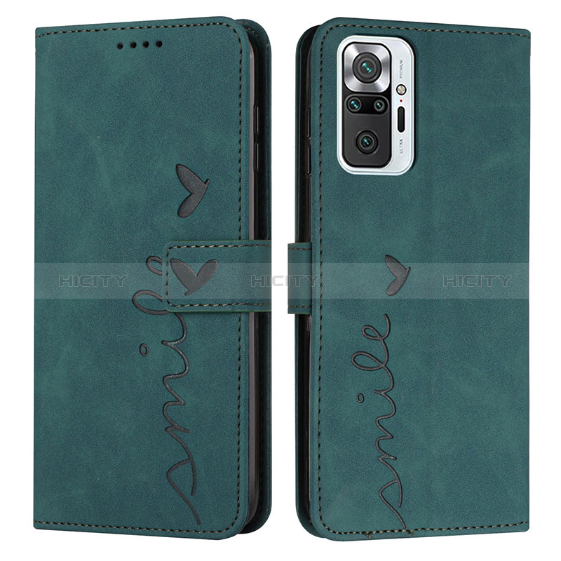 Custodia Portafoglio In Pelle Cover con Supporto Y03X per Xiaomi Redmi Note 10 Pro 4G Verde