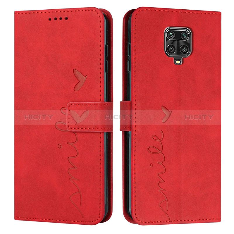 Custodia Portafoglio In Pelle Cover con Supporto Y03X per Xiaomi Redmi Note 9 Pro Max Rosso