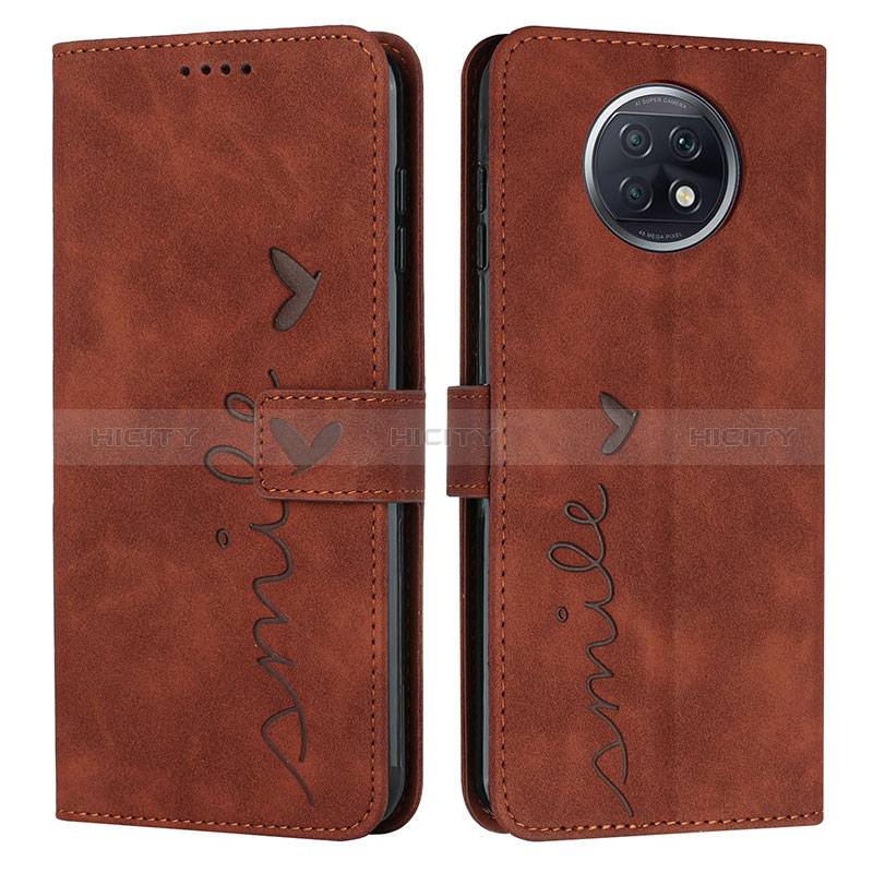 Custodia Portafoglio In Pelle Cover con Supporto Y03X per Xiaomi Redmi Note 9T 5G Marrone