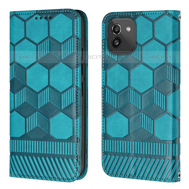 Custodia Portafoglio In Pelle Cover con Supporto Y04B per Samsung Galaxy A03