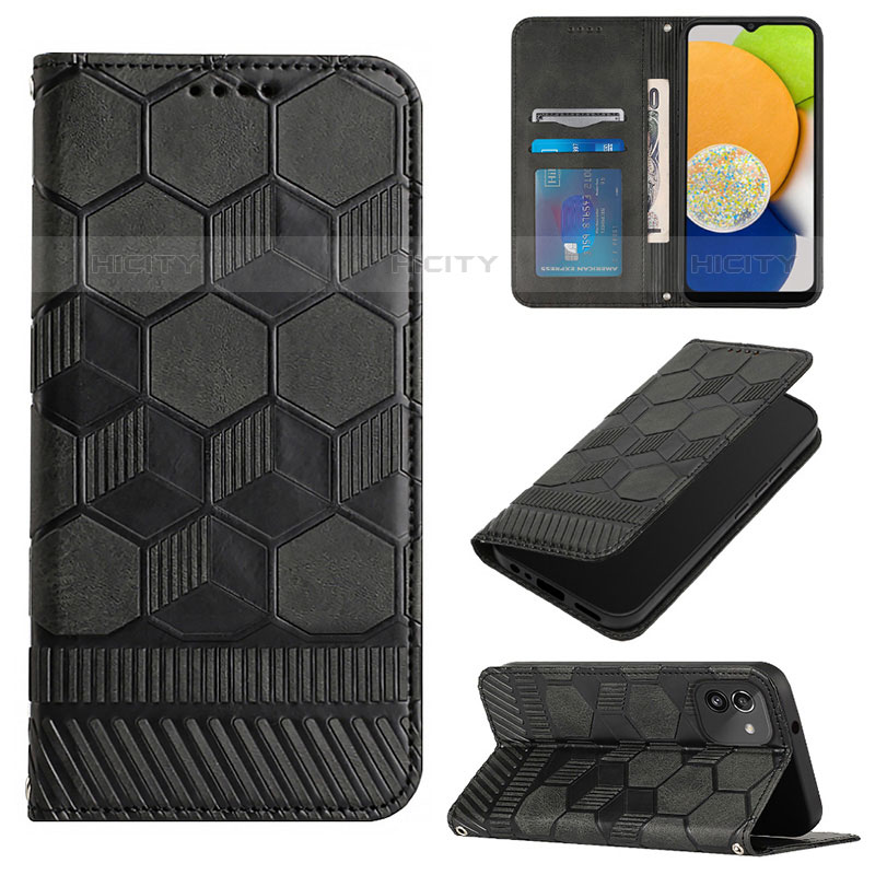 Custodia Portafoglio In Pelle Cover con Supporto Y04B per Samsung Galaxy A03