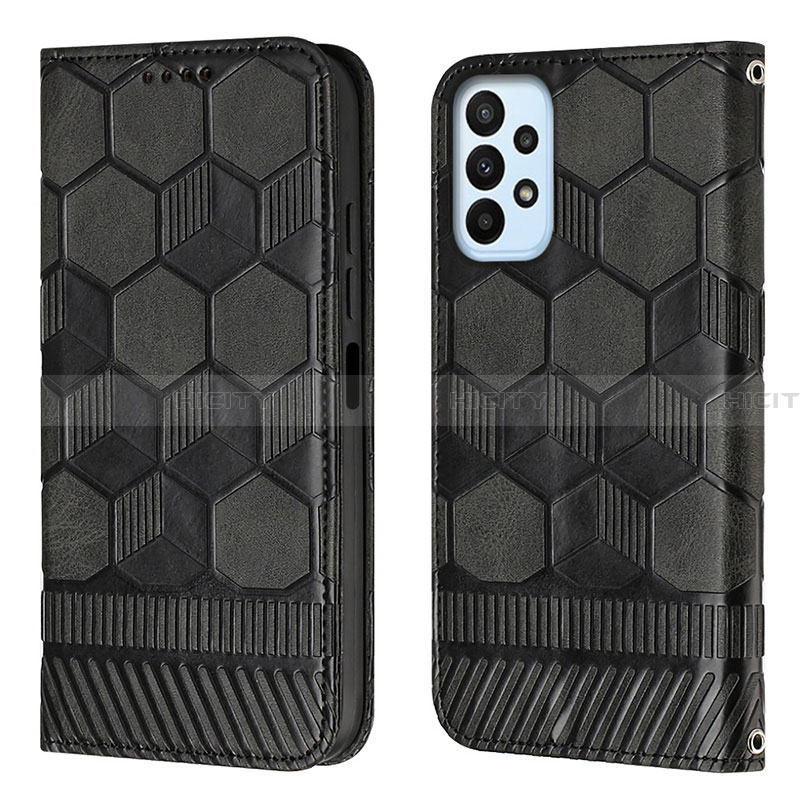 Custodia Portafoglio In Pelle Cover con Supporto Y04B per Samsung Galaxy A23 4G Nero