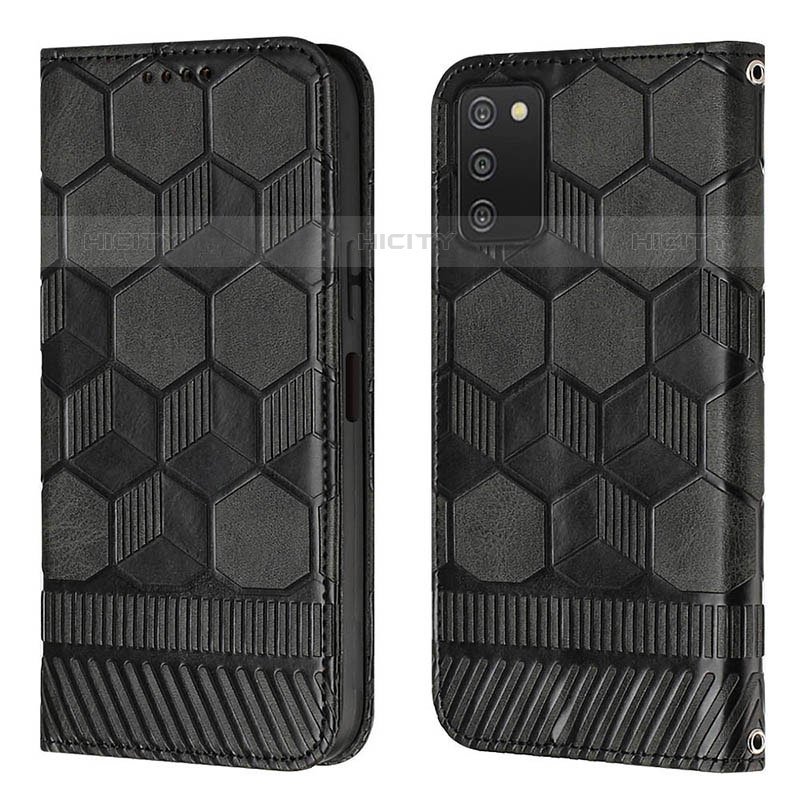 Custodia Portafoglio In Pelle Cover con Supporto Y04B per Samsung Galaxy M02s Nero