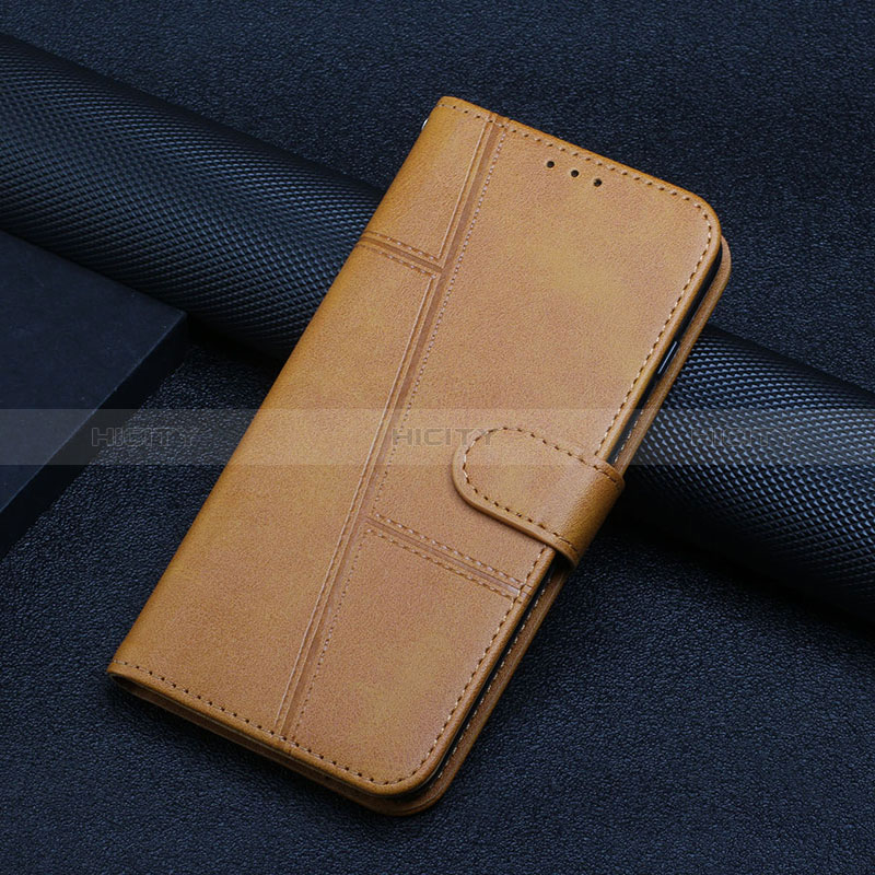 Custodia Portafoglio In Pelle Cover con Supporto Y04X per Google Pixel 6 Pro 5G Marrone Chiaro