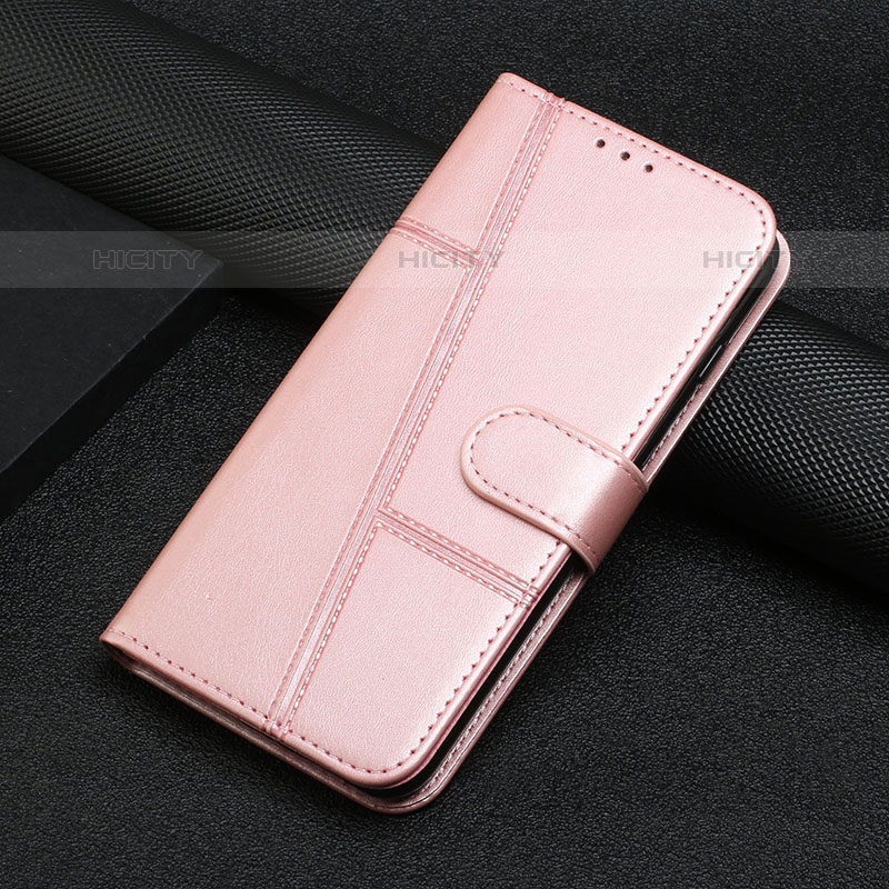 Custodia Portafoglio In Pelle Cover con Supporto Y04X per Google Pixel 6a 5G Oro Rosa