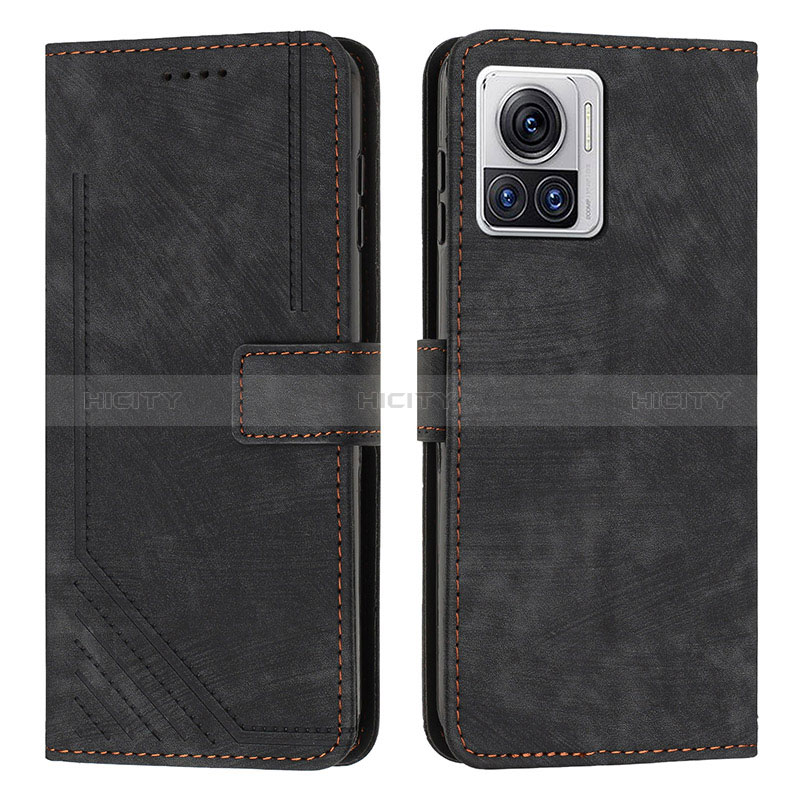 Custodia Portafoglio In Pelle Cover con Supporto Y04X per Motorola Moto Edge X30 Pro 5G Nero