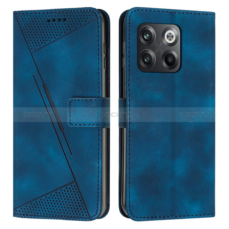 Custodia Portafoglio In Pelle Cover con Supporto Y04X per OnePlus 10T 5G Blu