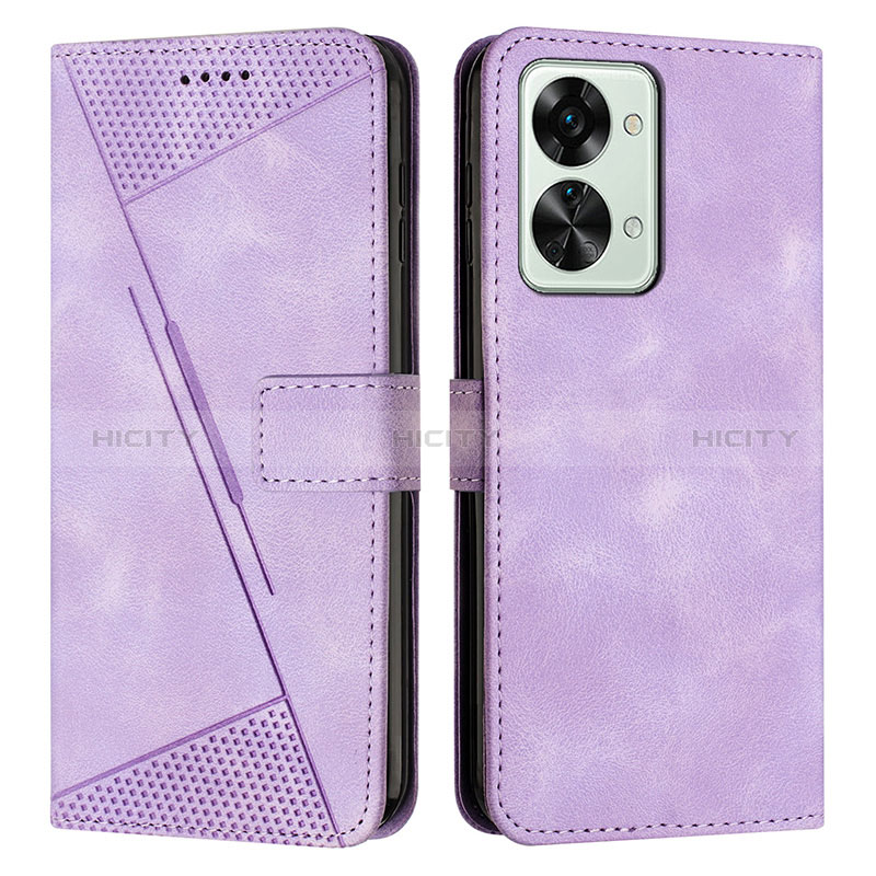 Custodia Portafoglio In Pelle Cover con Supporto Y04X per OnePlus Nord 2T 5G Viola