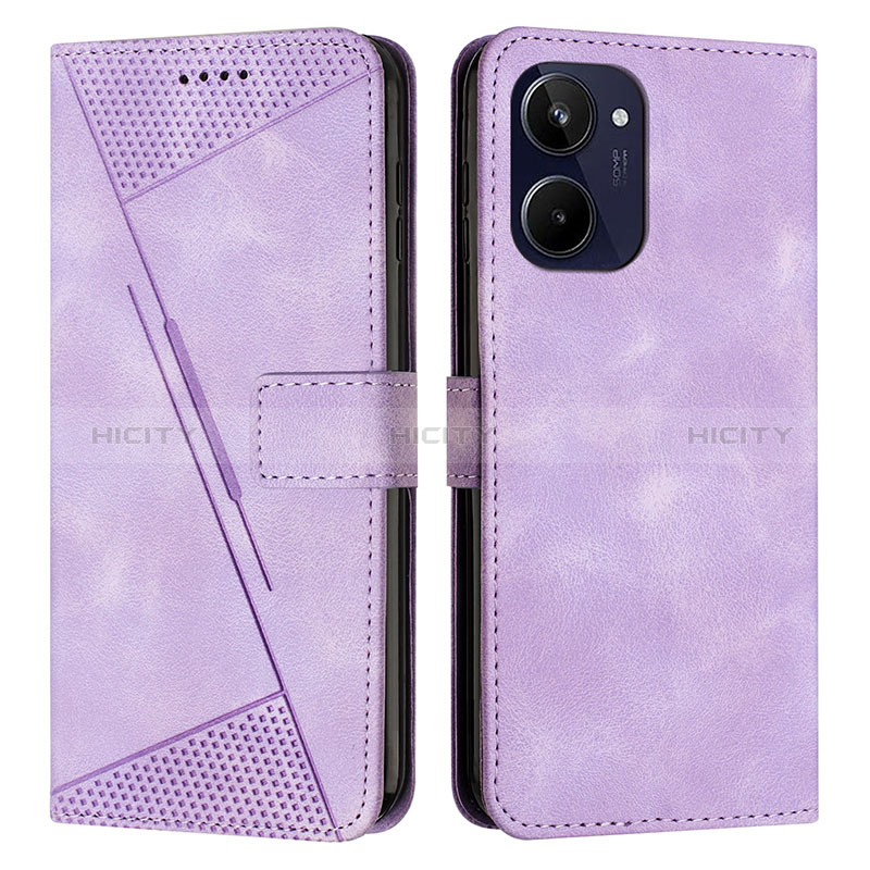 Custodia Portafoglio In Pelle Cover con Supporto Y04X per Realme 10 4G Viola