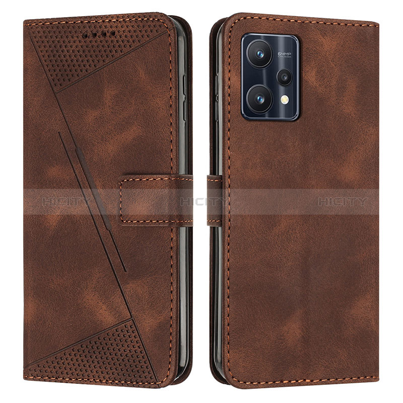 Custodia Portafoglio In Pelle Cover con Supporto Y04X per Realme 9 Pro 5G Marrone