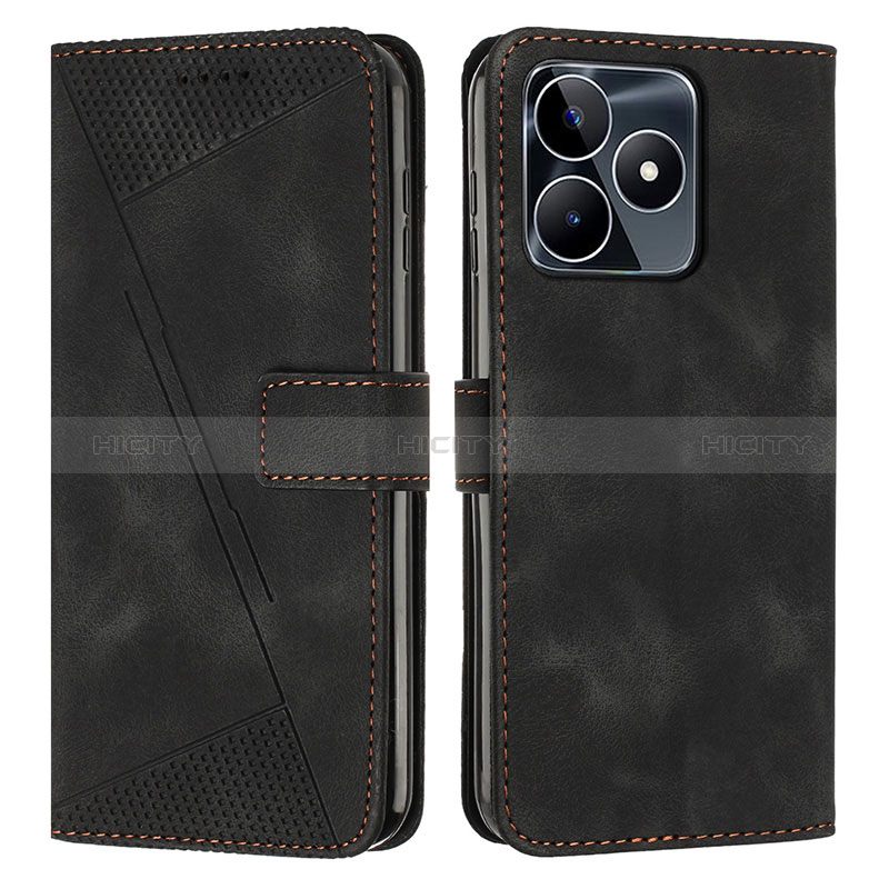 Custodia Portafoglio In Pelle Cover con Supporto Y04X per Realme Narzo N53 Nero