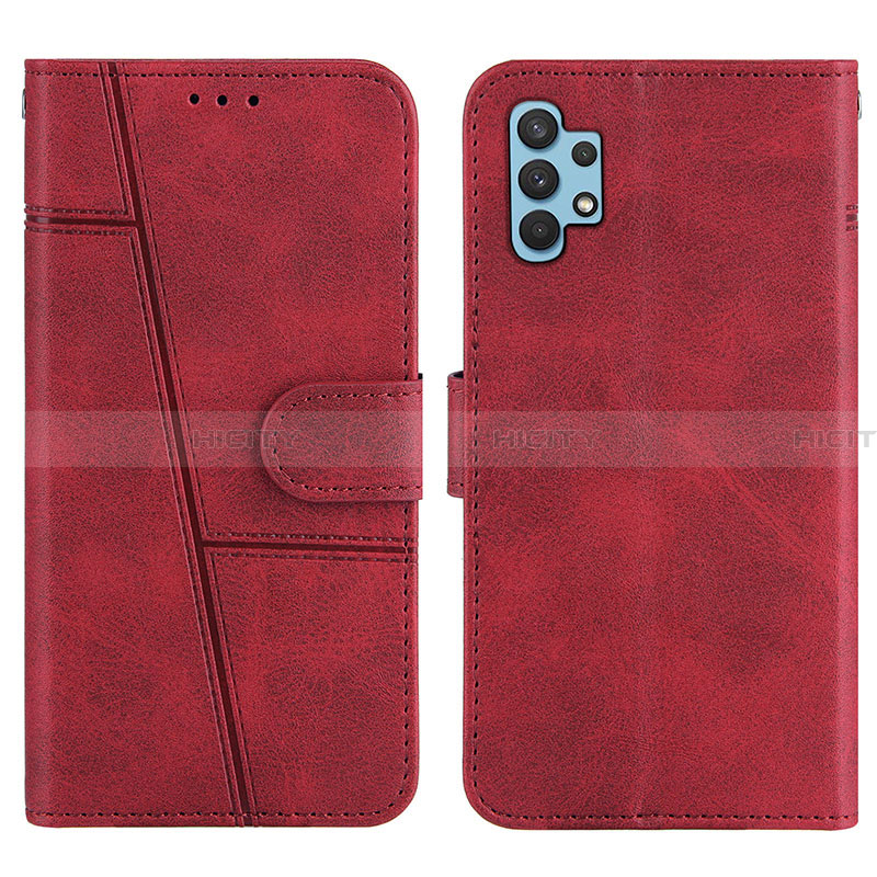 Custodia Portafoglio In Pelle Cover con Supporto Y04X per Samsung Galaxy A32 4G Rosso