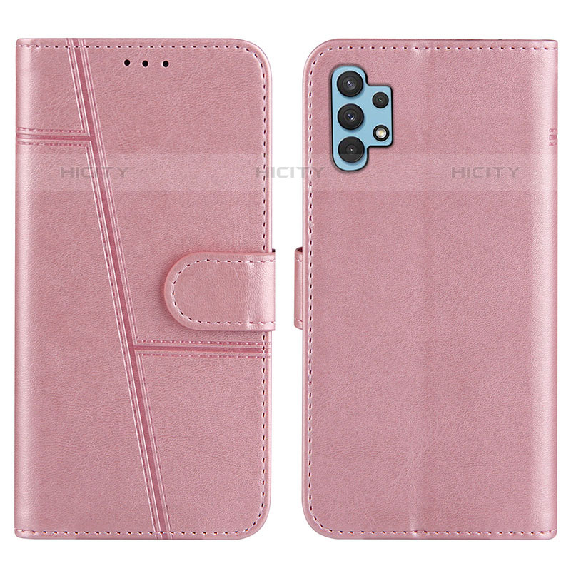 Custodia Portafoglio In Pelle Cover con Supporto Y04X per Samsung Galaxy M32 5G Oro Rosa