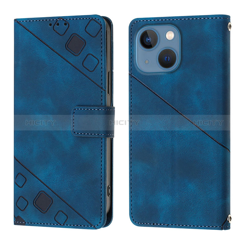 Custodia Portafoglio In Pelle Cover con Supporto Y05B per Apple iPhone 14 Plus Blu