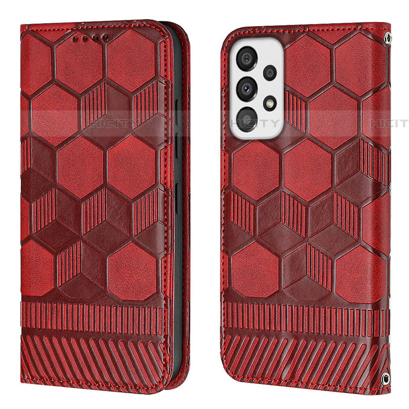 Custodia Portafoglio In Pelle Cover con Supporto Y05B per Samsung Galaxy A53 5G Rosso